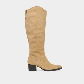 VIRONA H2O WIDE CALF BOOTS DK TAUPE SUEDE Stylish Sole