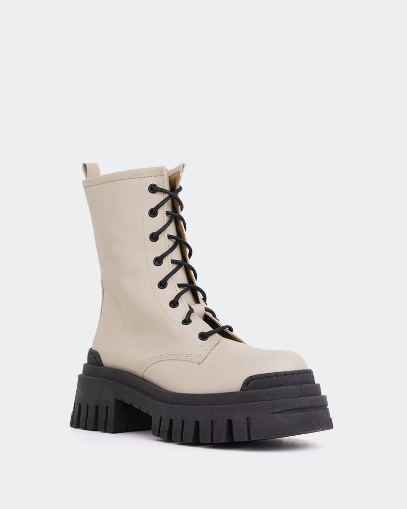 Sturdy sole Prairie Beige Leather