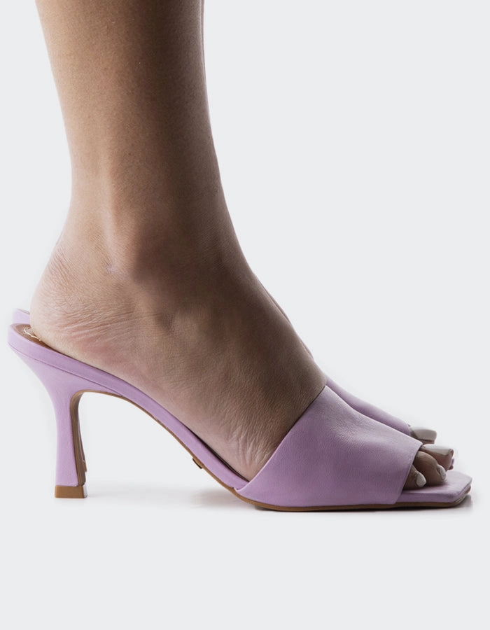 Mylos Lilac Leather Wraparound Strap Reinforced Heel Support