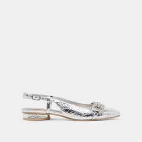 RAMANO FLATS SILVER DISTRESSED LEATHER Reinforced Stitching