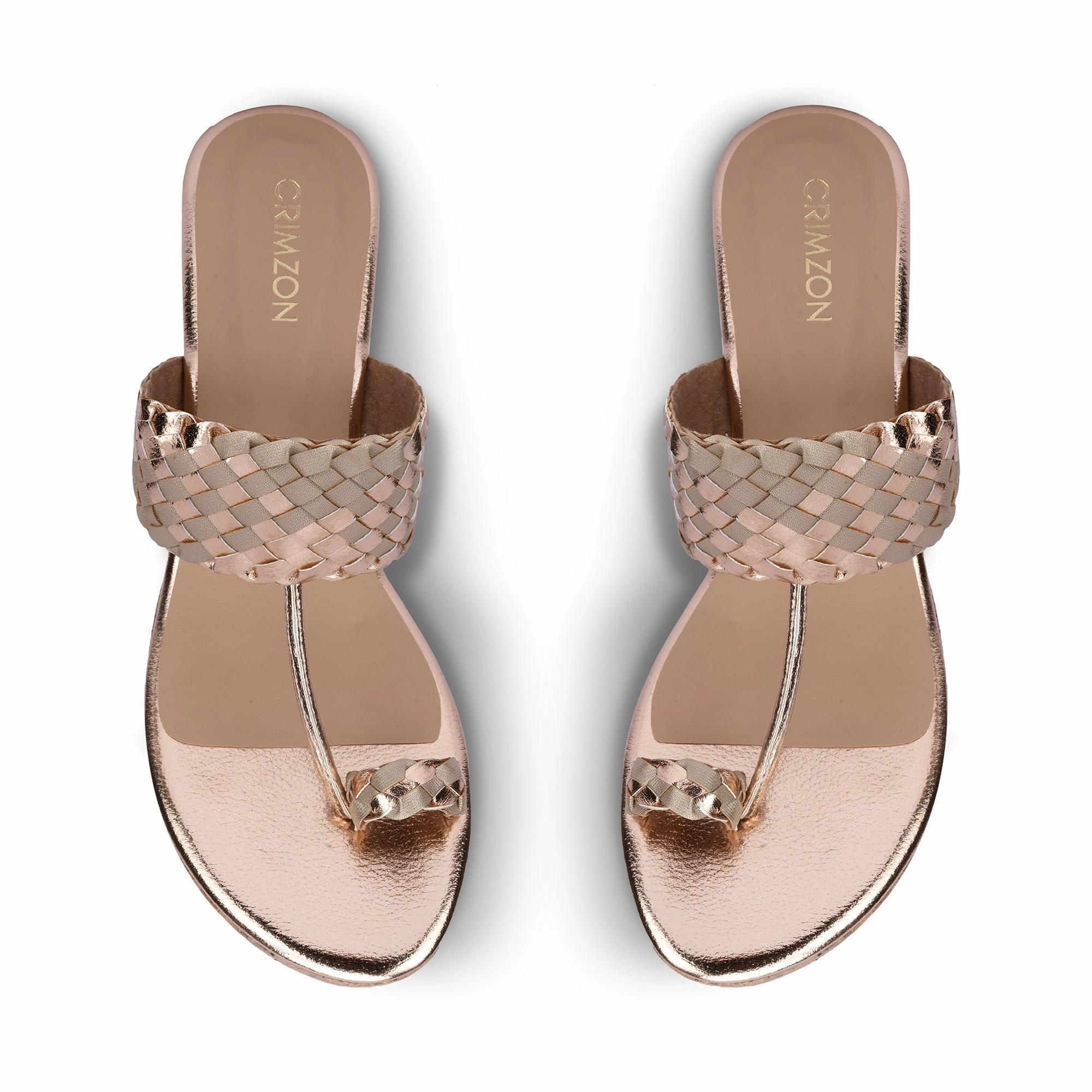 CHANDNI- ROSE GOLD KOLHAPURIS Multi Directional Flex Zones