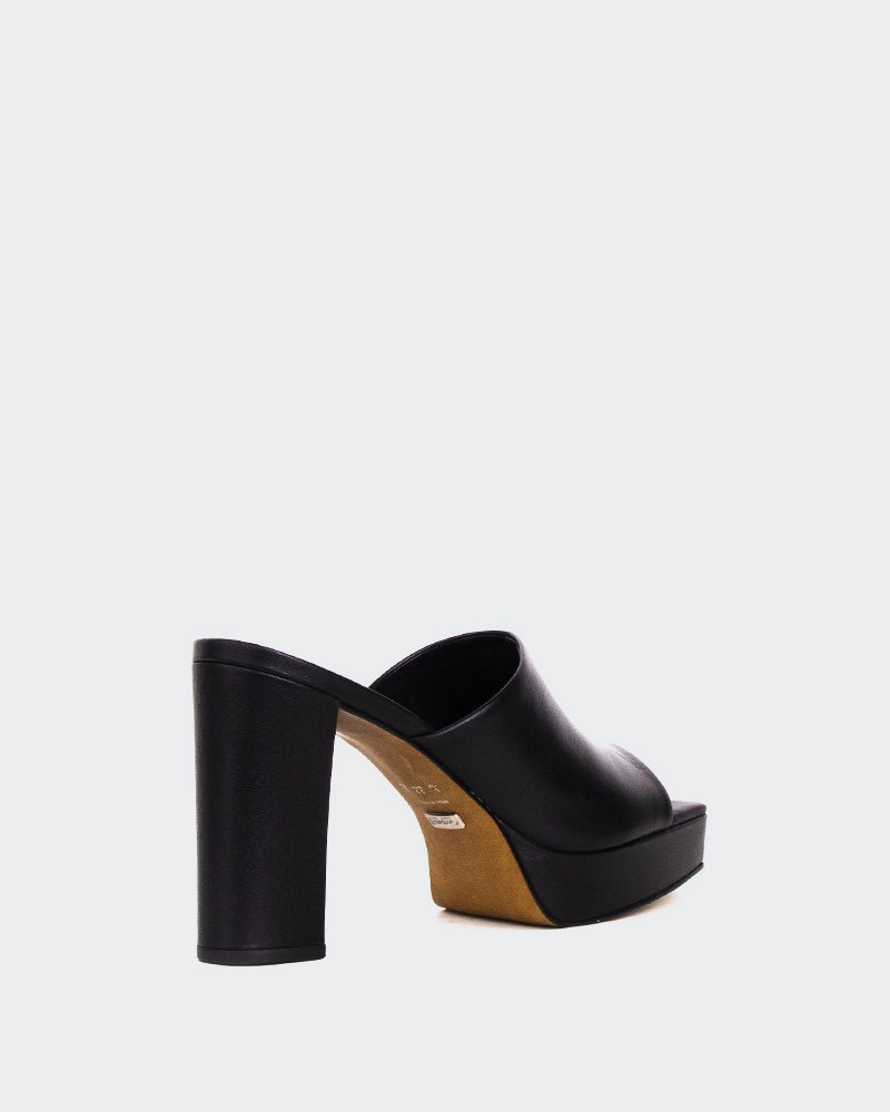 Republic, Black Leather/Cuir Noir Molded Footbed