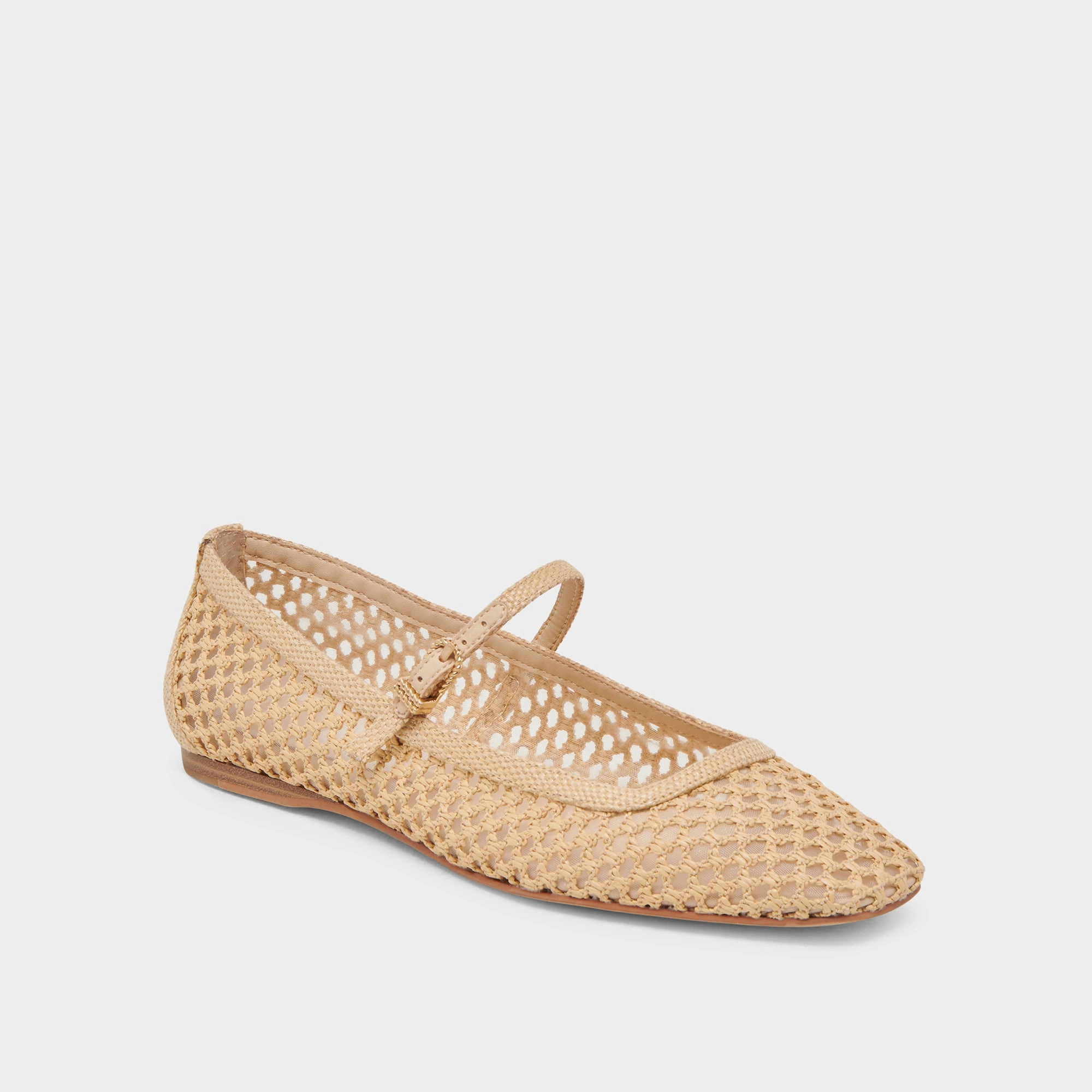 REYES BALLET FLATS LT NATURAL WOVEN RAFFIA arch - support
