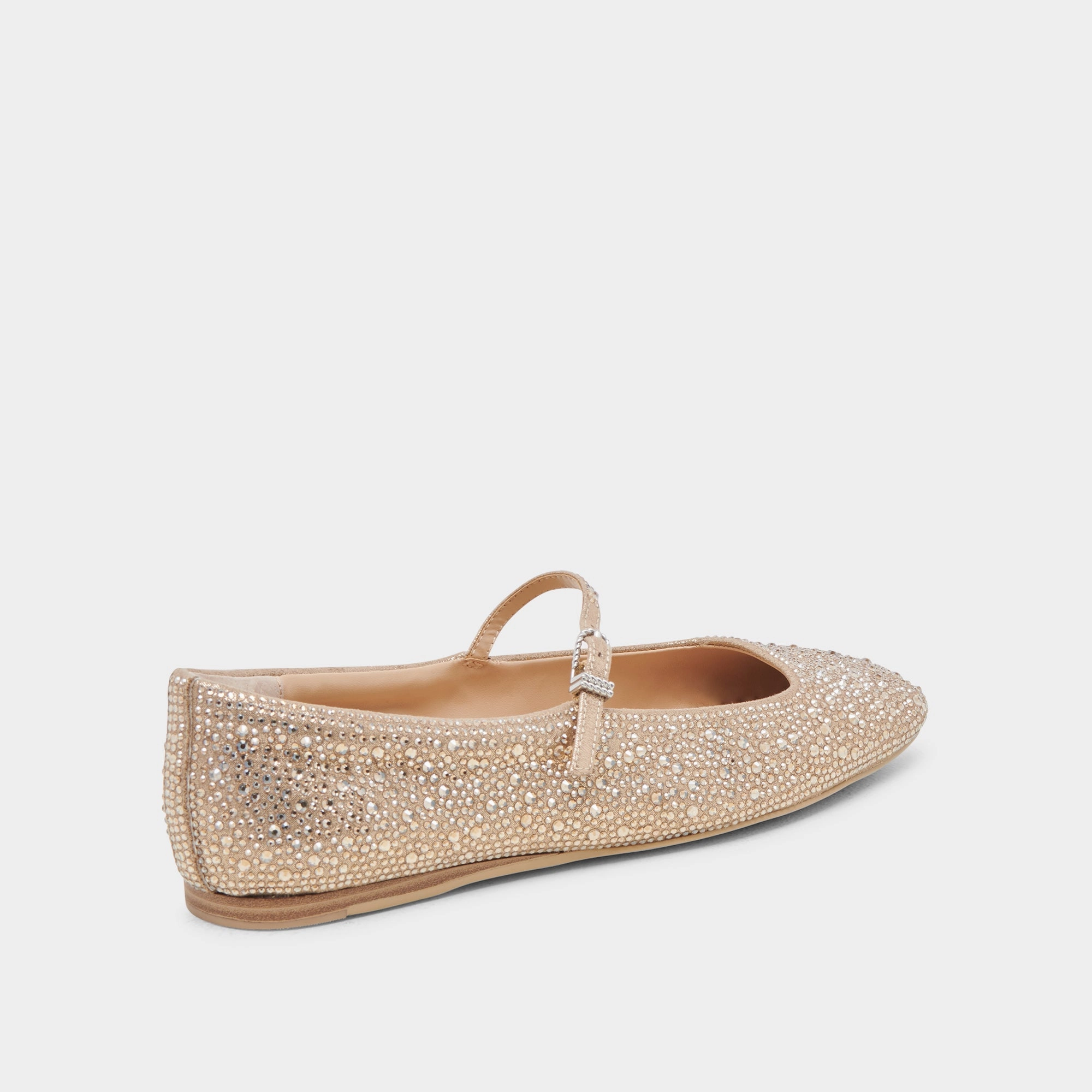 REYES CRYSTAL BALLET FLATS LIGHT GOLD CRYSTAL decorative - strap