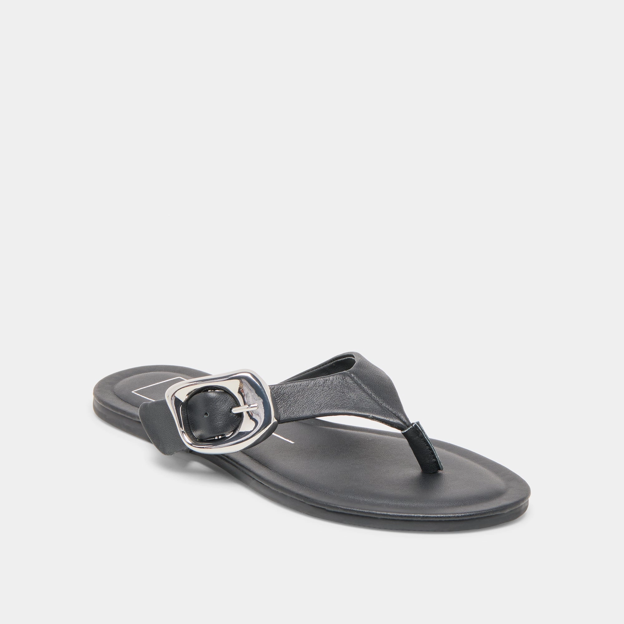 ROSSA SANDALS BLACK LEATHER sporty - style Sustainable Leather