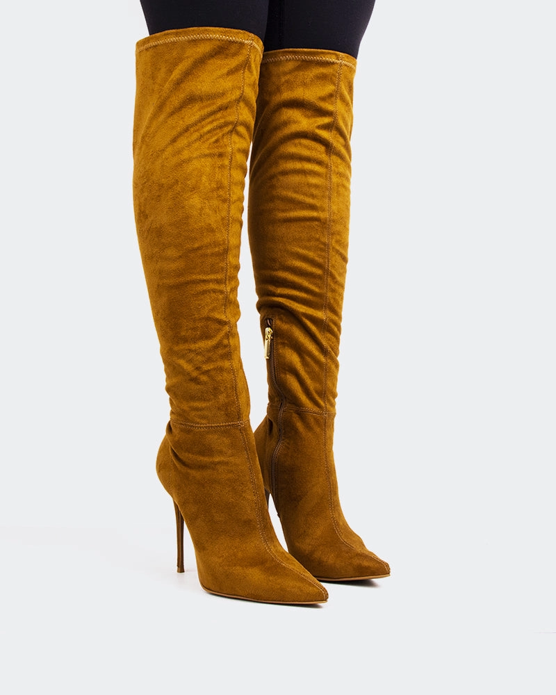 Padded Interior Weather Resistant User Sahar Camel Suede