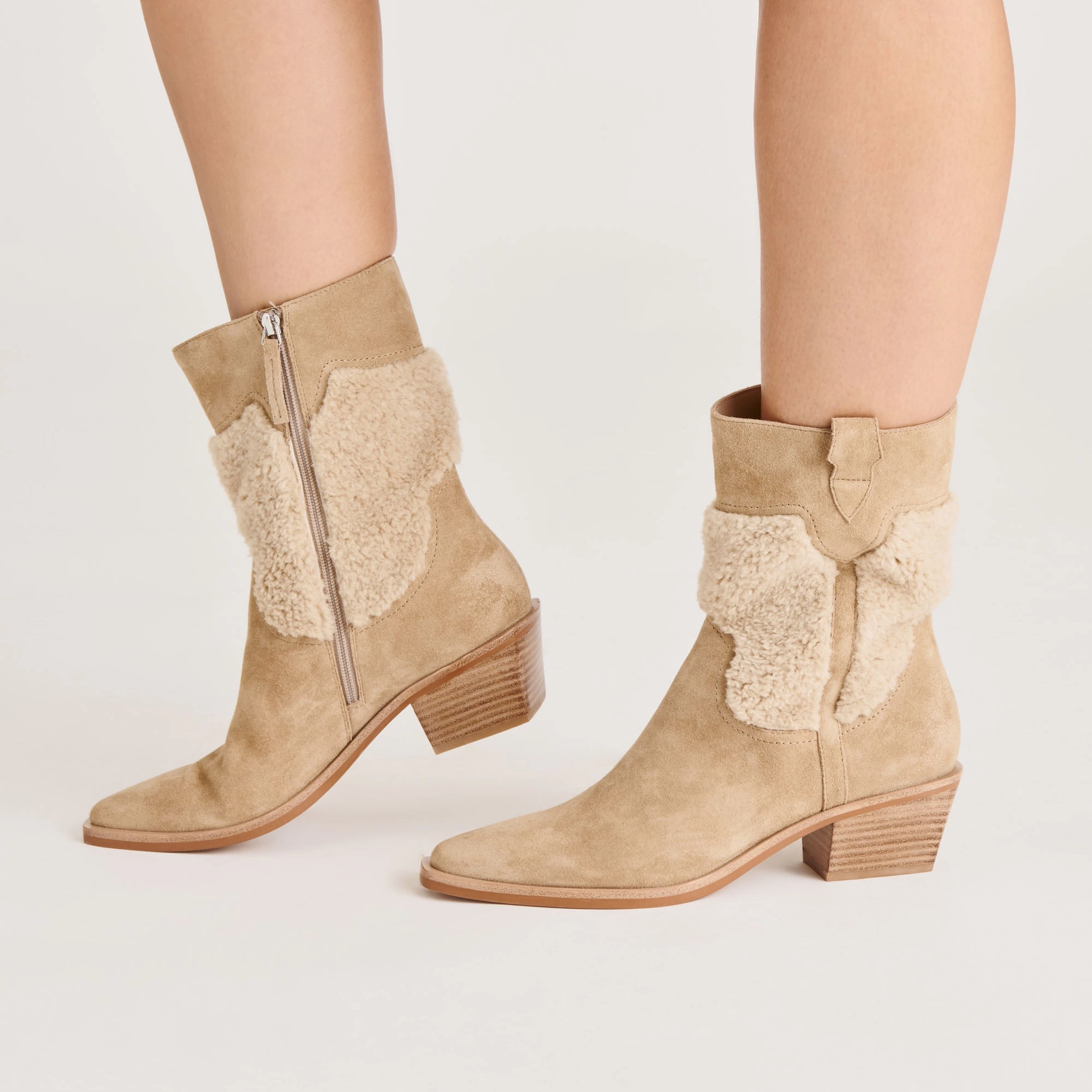 Indoor Eco friendly materials SALIL PLUSH BOOTS DK TAUPE SUEDE