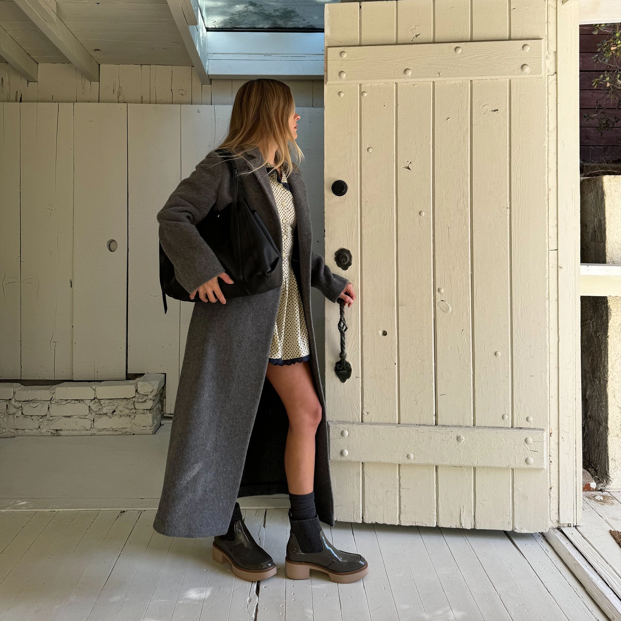 SALINE H2O BOOTIES DARK OLIVE CRINKLE PATENT Compression Molded Sole