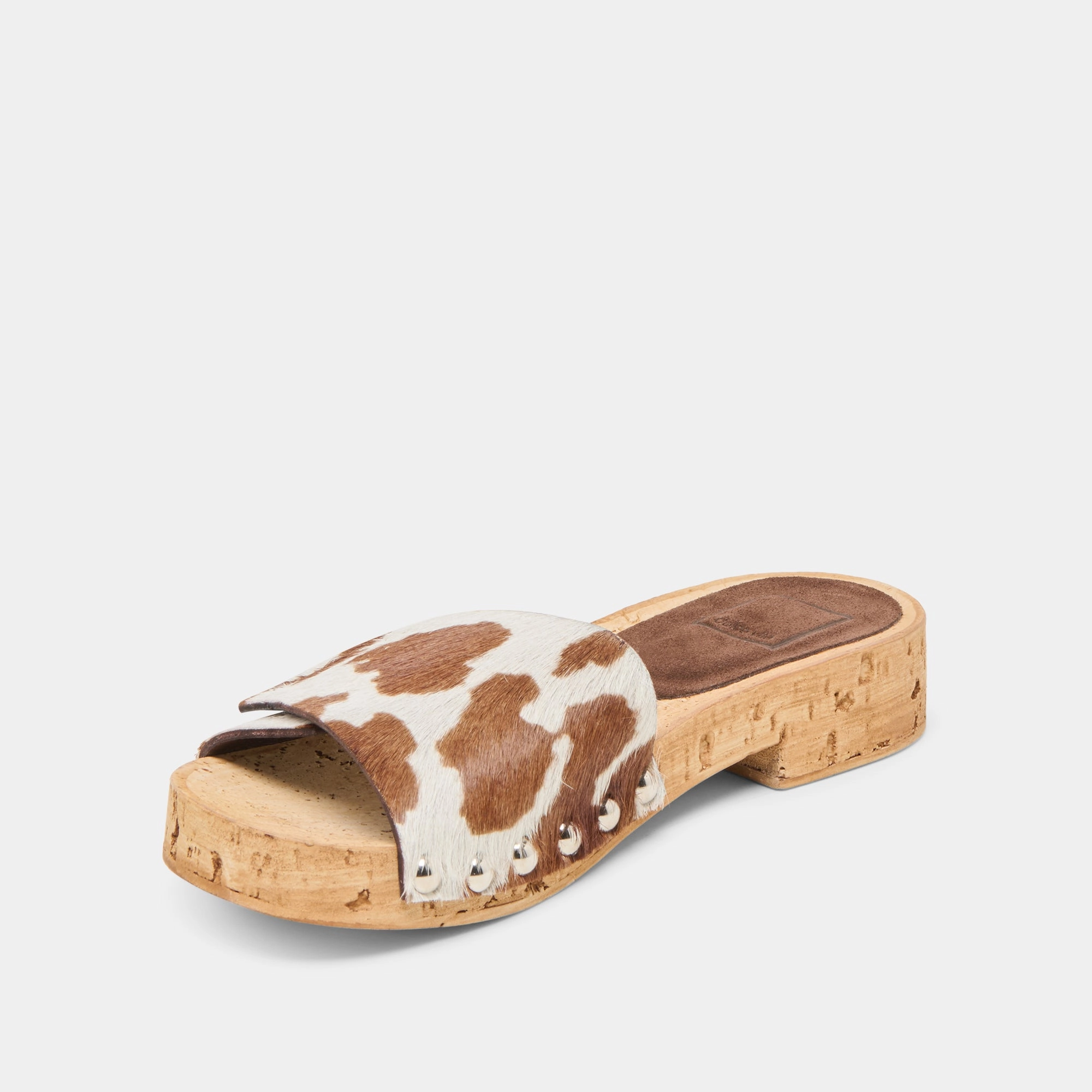 low - top moisture - wicking SANDY SANDALS COCOA TAURUS CALF HAIR