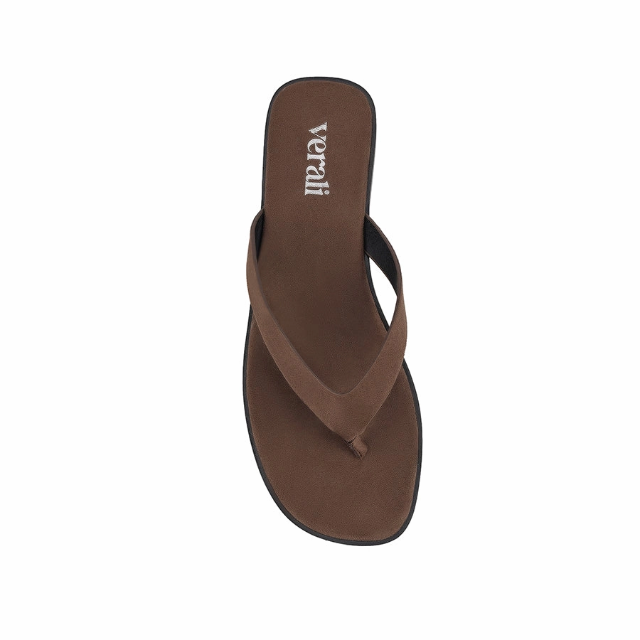 Sascha Casual Thongs - Chocolate Brown Micro Abrasion Resistant Fabric Torsional Stability Control