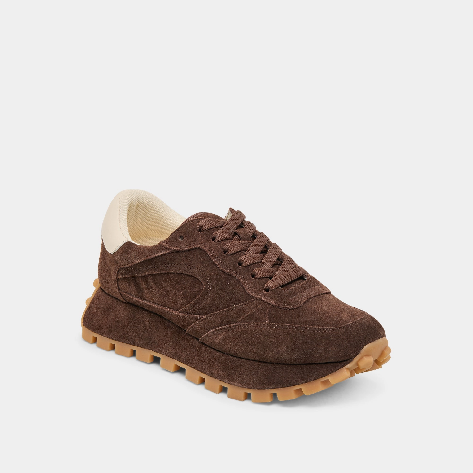 Sweat Wicking Technology senior - style TRICIA SNEAKERS DK BROWN SUEDE