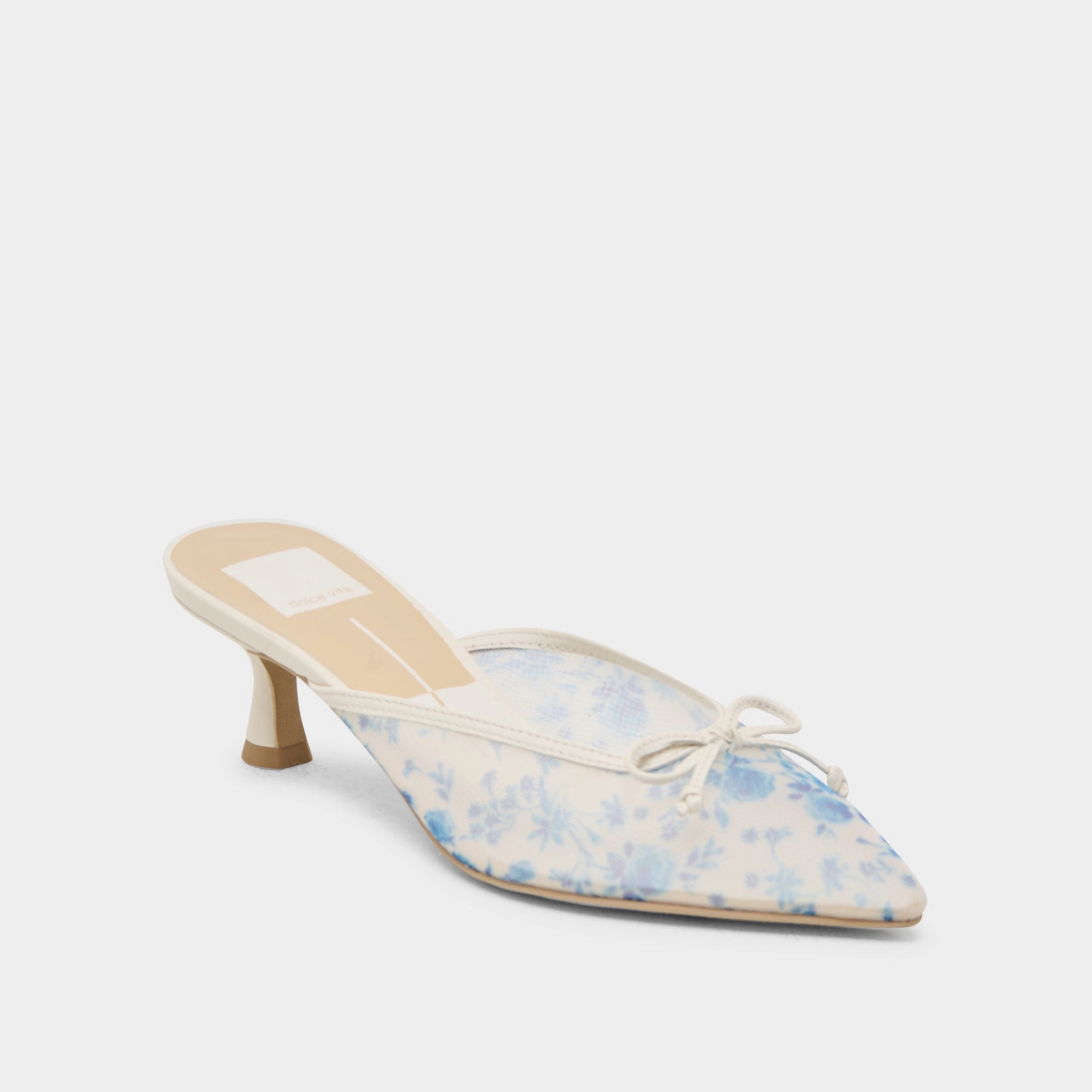 True Casual arch CLEO HEELS BLUE FLORAL MESH