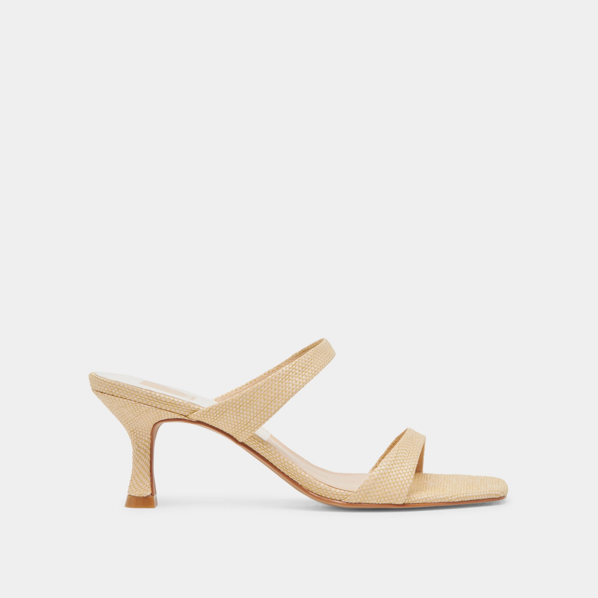 Sculpted materials Plush Fit GENORA WIDE HEELS LT NATURAL WOVEN RAFFIA