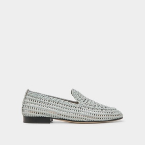 Weatherproof Seam ARMOND FLATS SKY BLUE WOVEN LEATHER