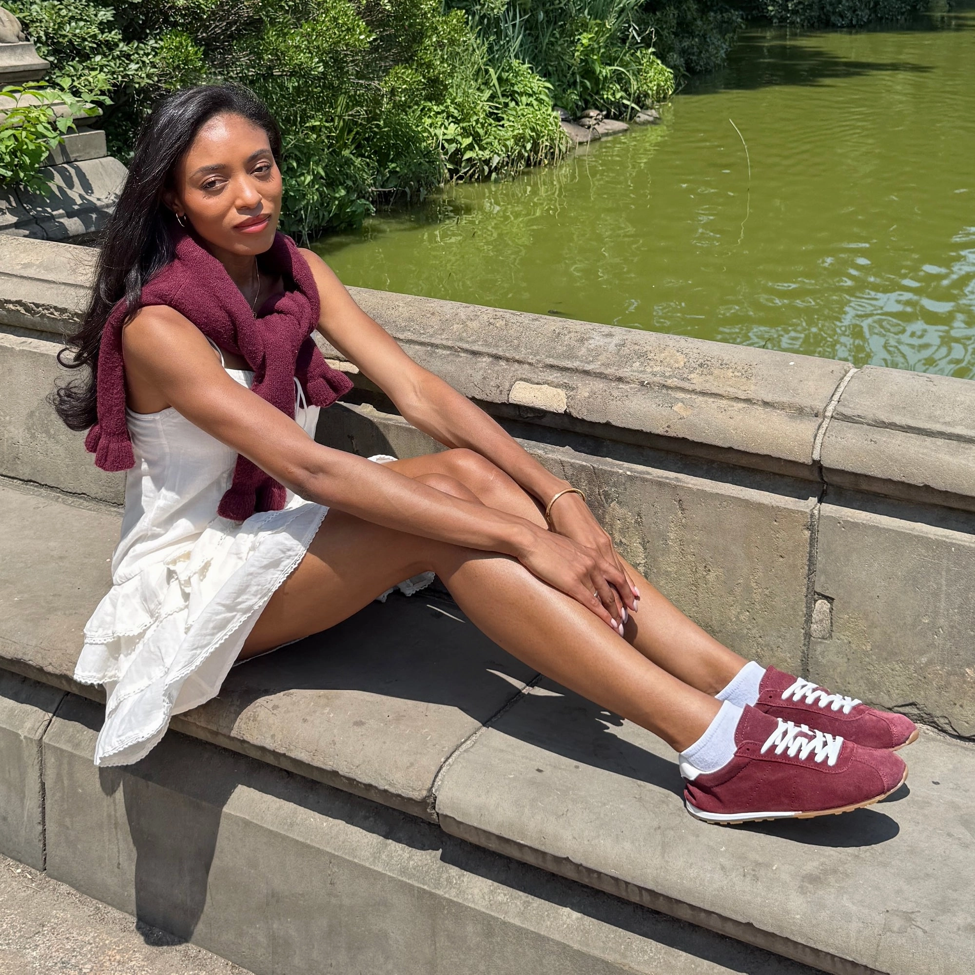 SERINA SNEAKERS BURGUNDY SUEDE most modern