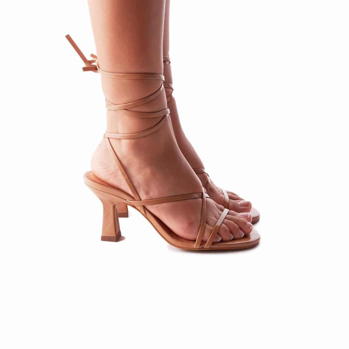 Serpa Tan Leather Stiletto Heel