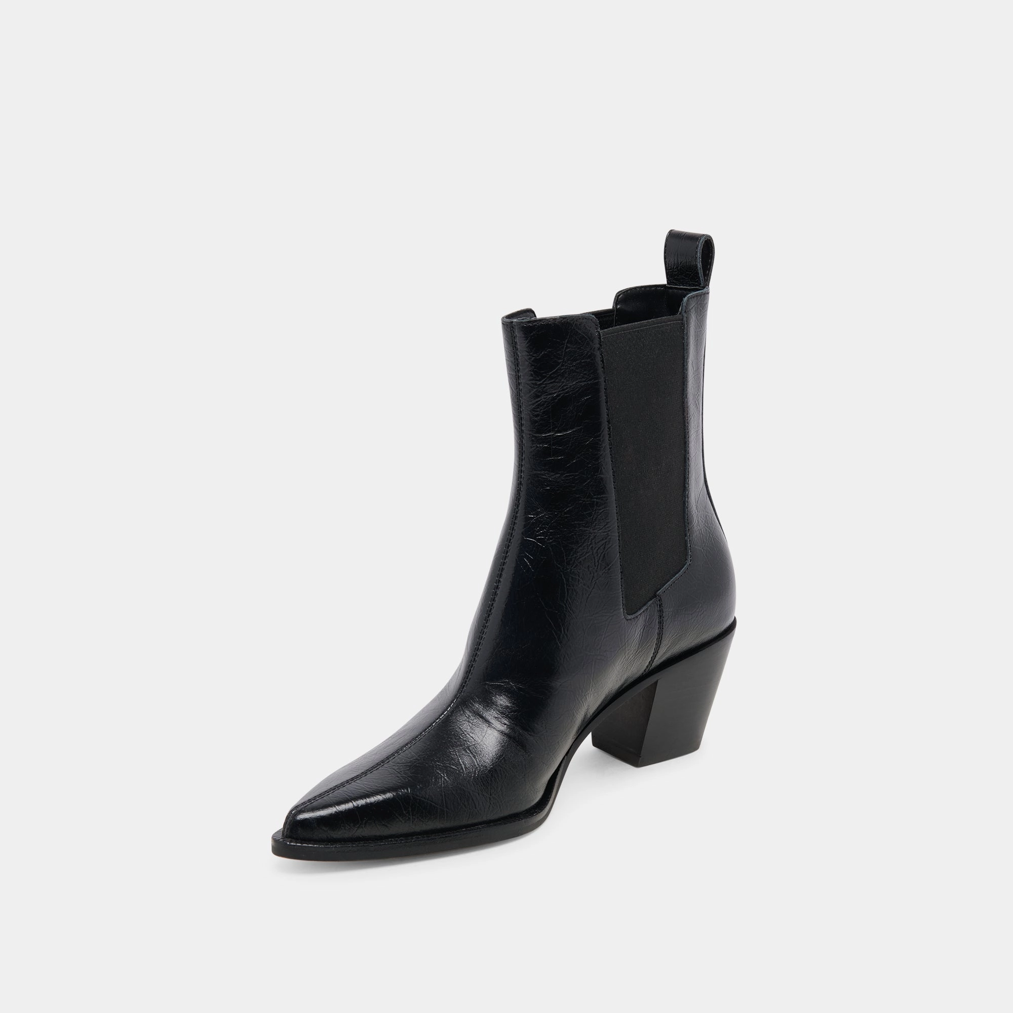 SHADIE H2O WIDE BOOTIES MIDNIGHT CRINKLE PATENT Vegan Leather Option