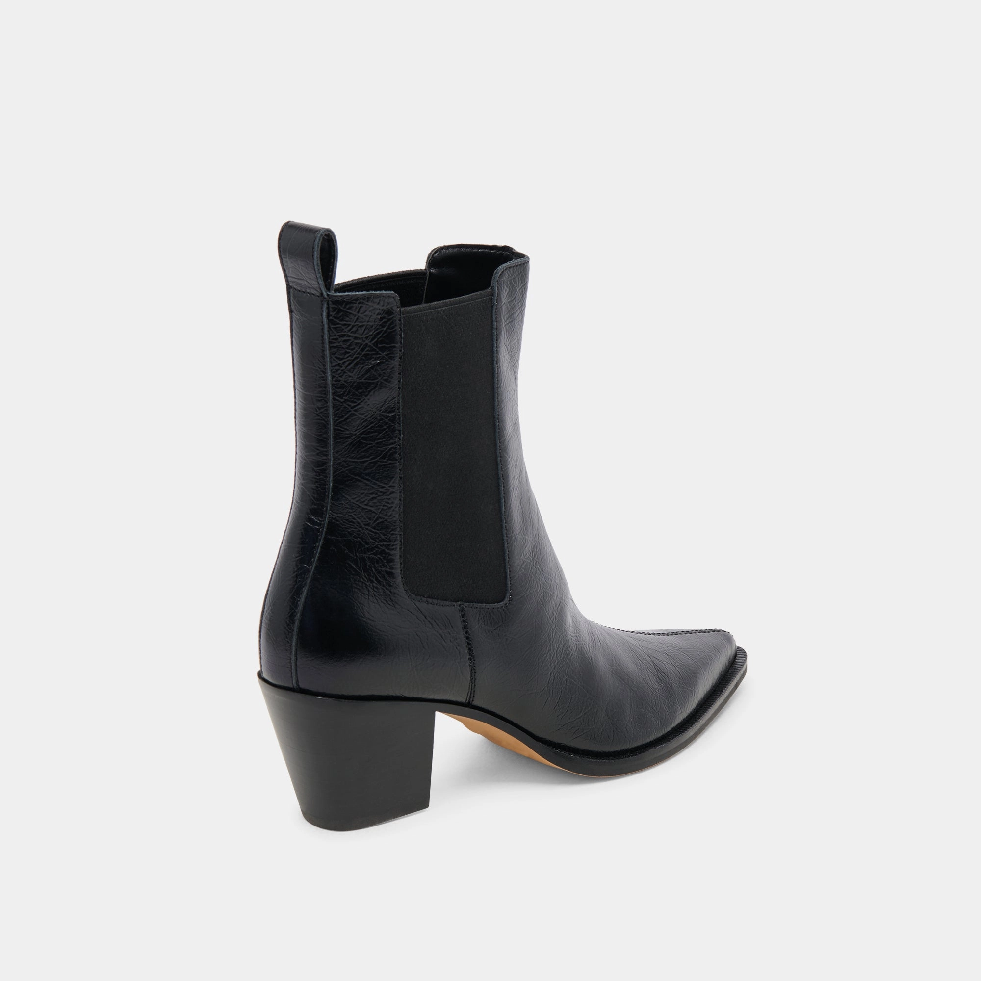 Ultra-soft feel SHADIE H2O WIDE BOOTIES MIDNIGHT CRINKLE PATENT