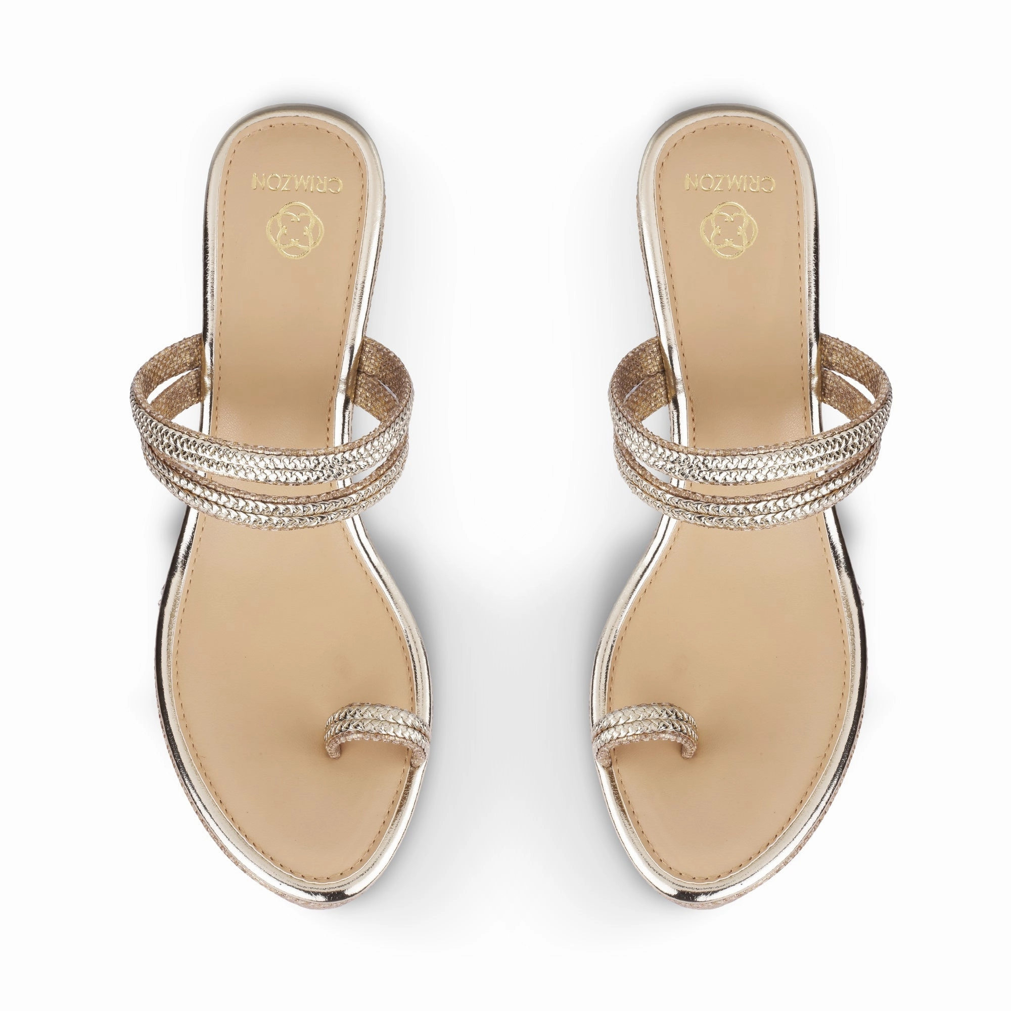 SHAIZA- EMBROIDERED KOLHAPURIS Shock absorption