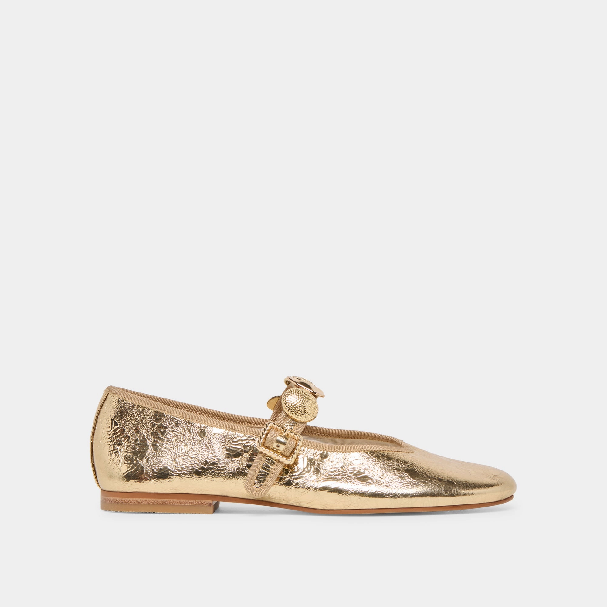 shortest Quick Dry Lining RELAN BALLET FLATS GOLD DISTRESSED LEATHER
