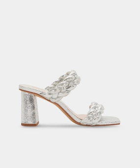 adventurers PAILY HEELS SILVER METALLIC STELLA SUEDE - re:vita