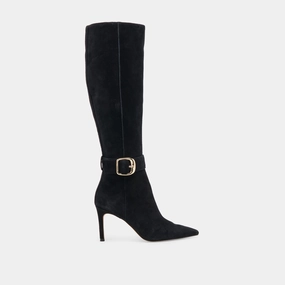 adults' KINZY WIDE CALF BOOTS ONYX SUEDE