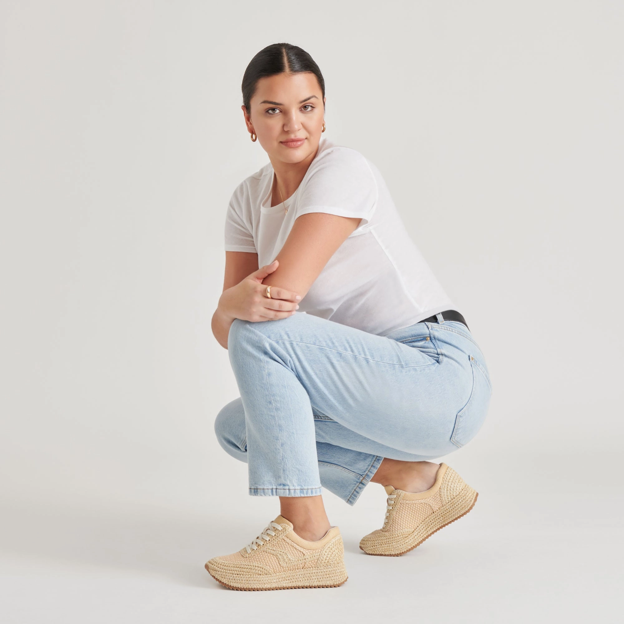 SHYLOH SNEAKERS LT NATURAL RAFFIA Rocker sole geometry