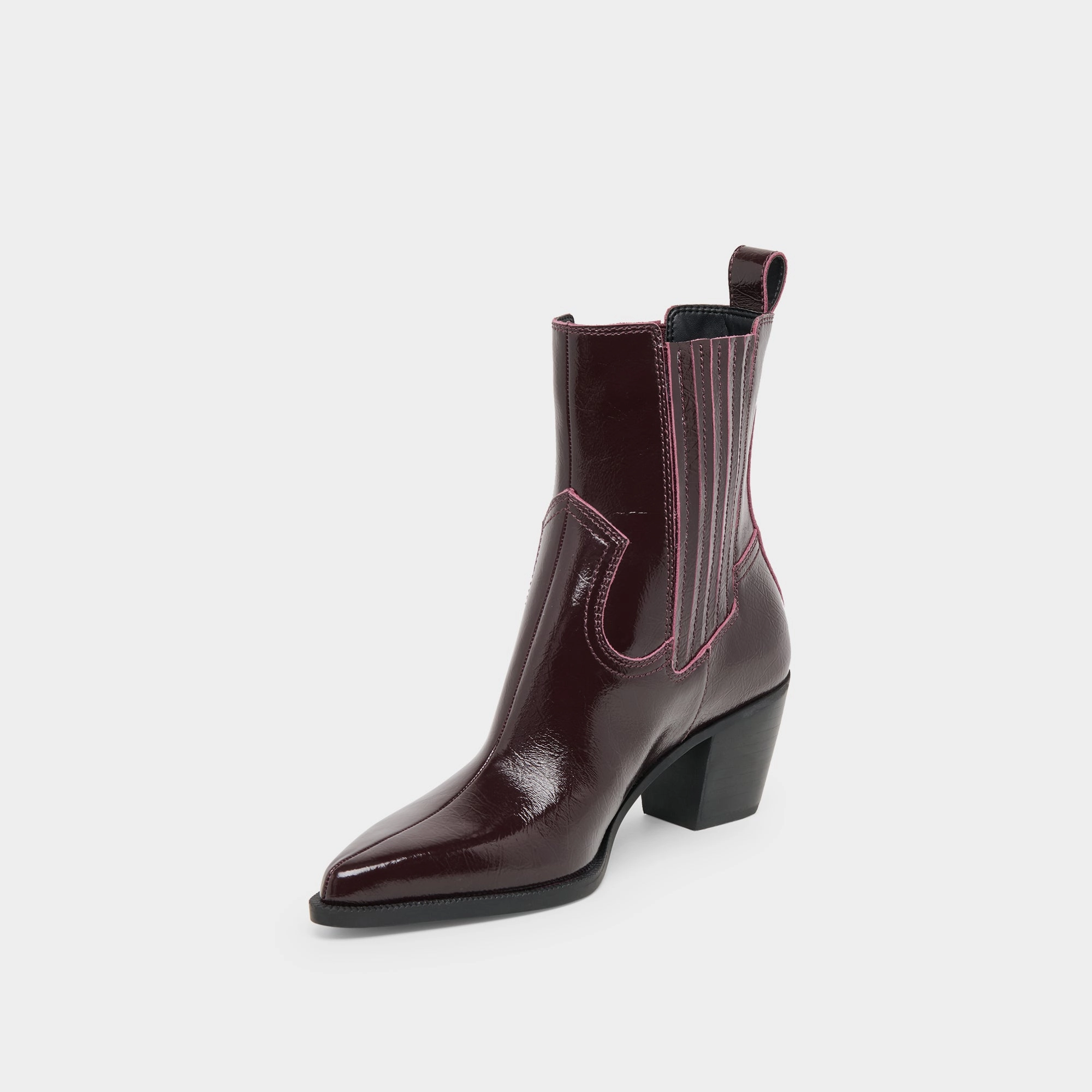 Enhanced Stability Shock Dampening Core SLIM BOOTIES MULBERRY CRINKLE PATENT