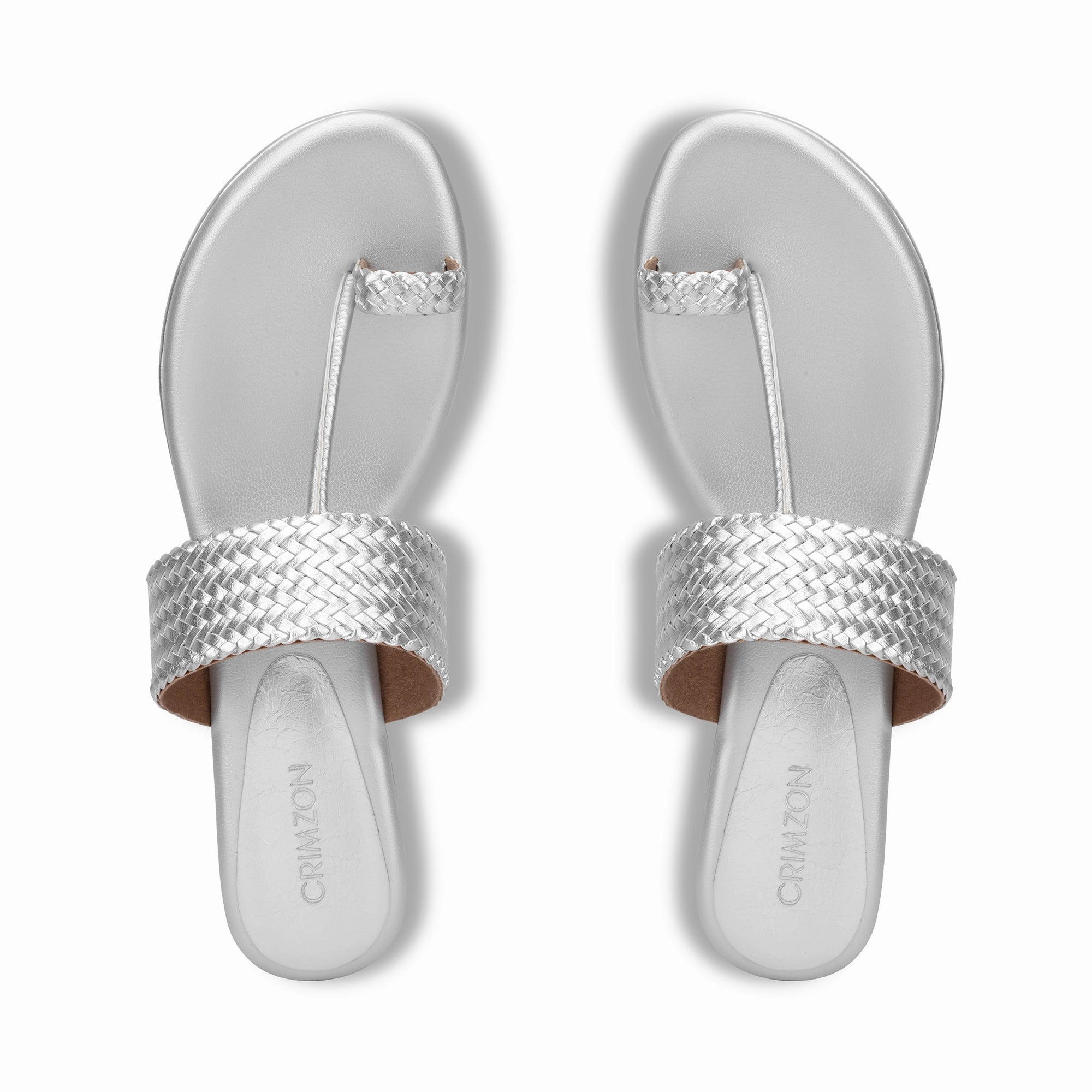 LAVANYA- SILVER KOLHAPURIS Rope Knot Quick Grip