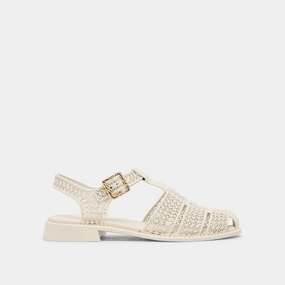 Elastic Collar Fit Open-toe HOLIS 3D SANDALS IVORY