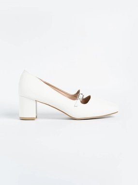 Presley Strap Block Heels Modern Shade Crisp Details