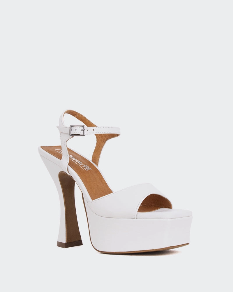 Betsey White Leather/Cuir Blanc Retro Vibe