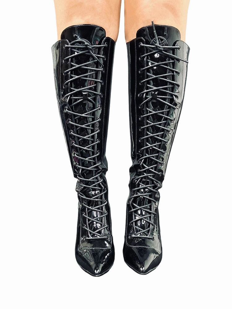 VICTORIA BOOT MAX - BLACK PATENT Camping Trip