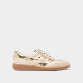 Easy traction MERIT SNEAKERS WHITE GOLD LEATHER