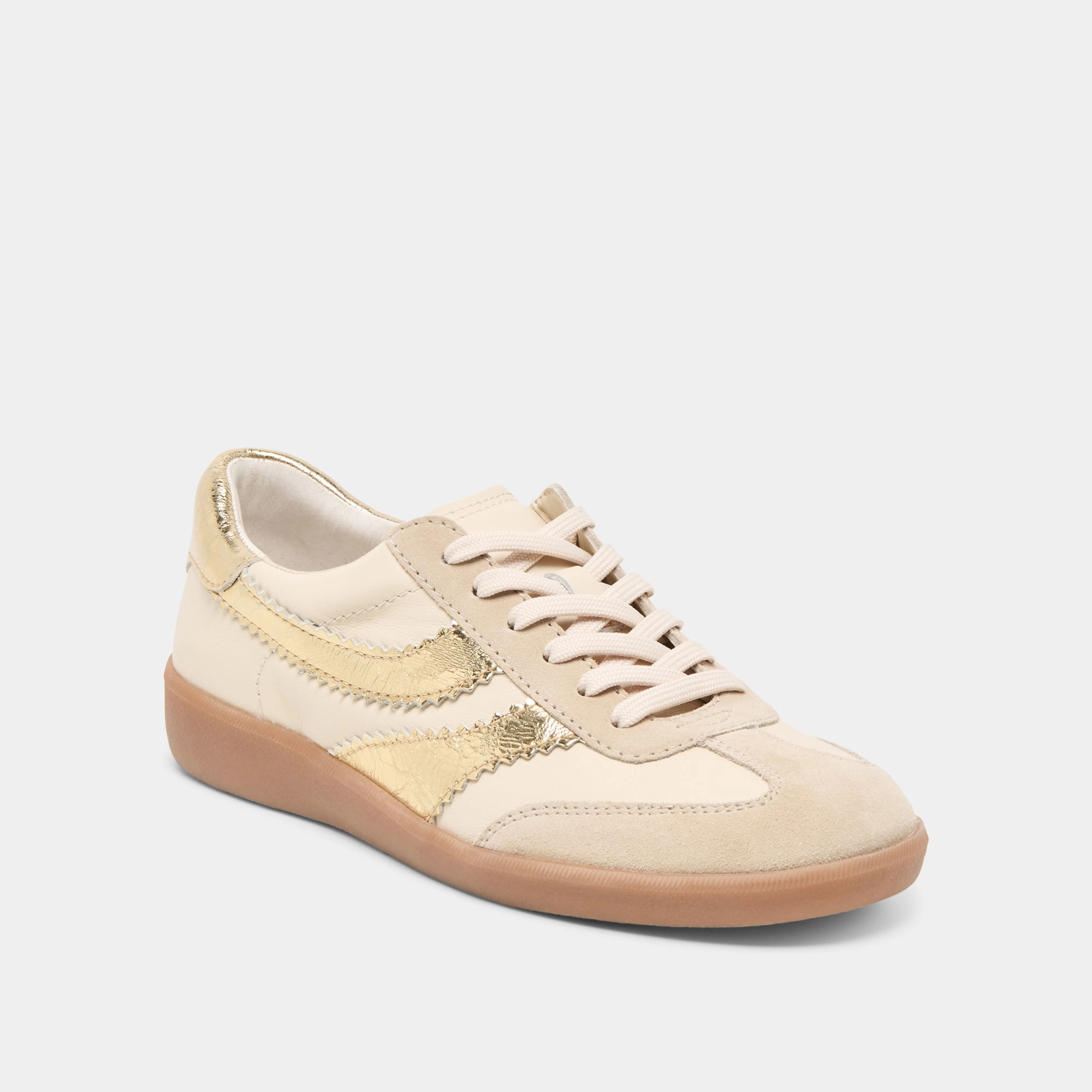 MERIT SNEAKERS WHITE GOLD LEATHER Dynamic lining