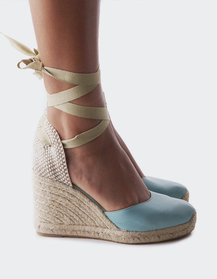 Elvira Blue Leather support - level Elastic Ankle Cuff