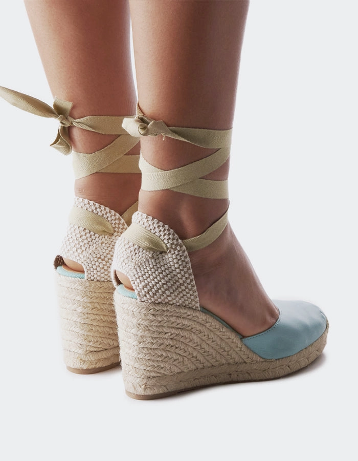 Tangle Free Laces Elvira Blue Leather