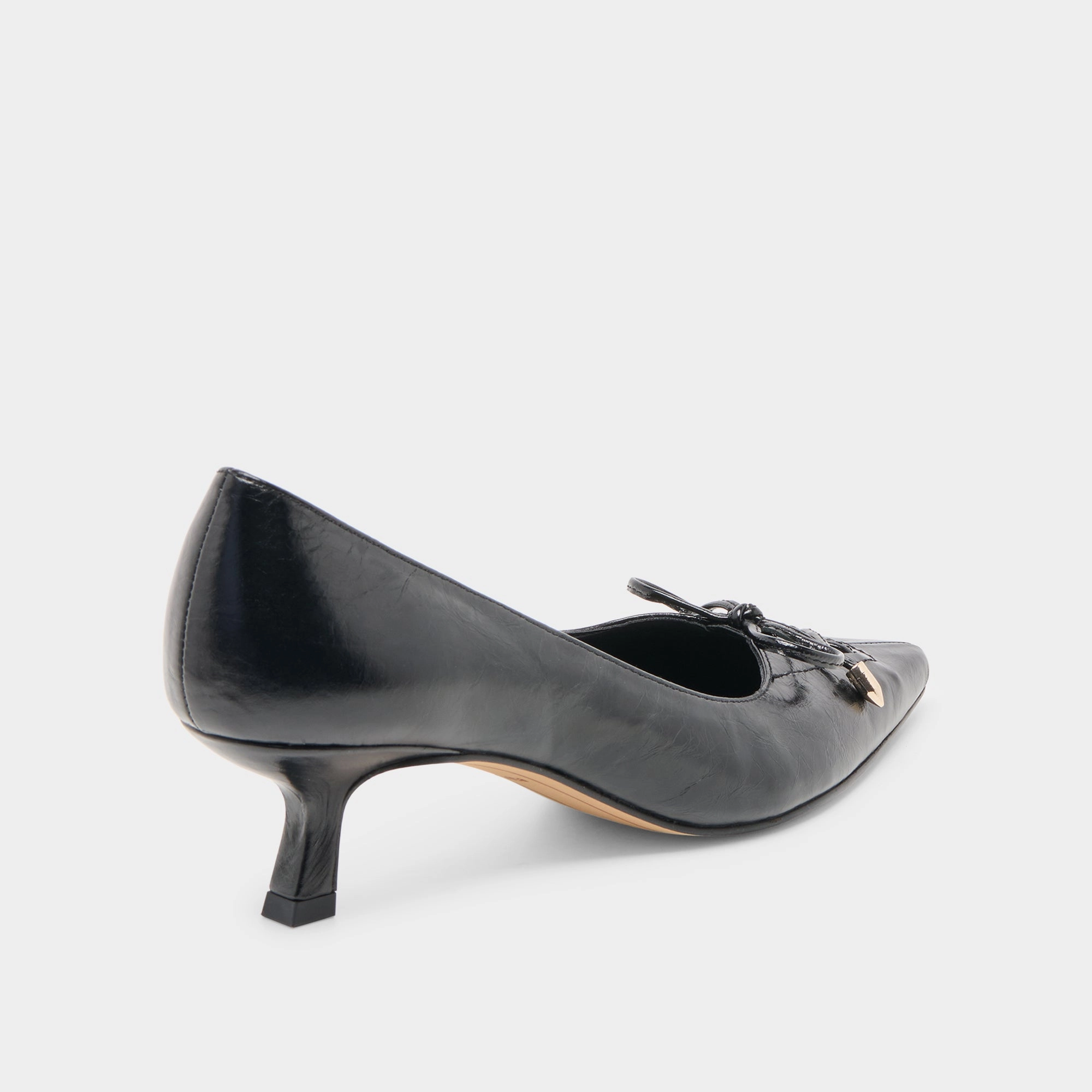 CLARIE HEELS MIDNIGHT CRINKLE PATENT LEATHER Chic Fit