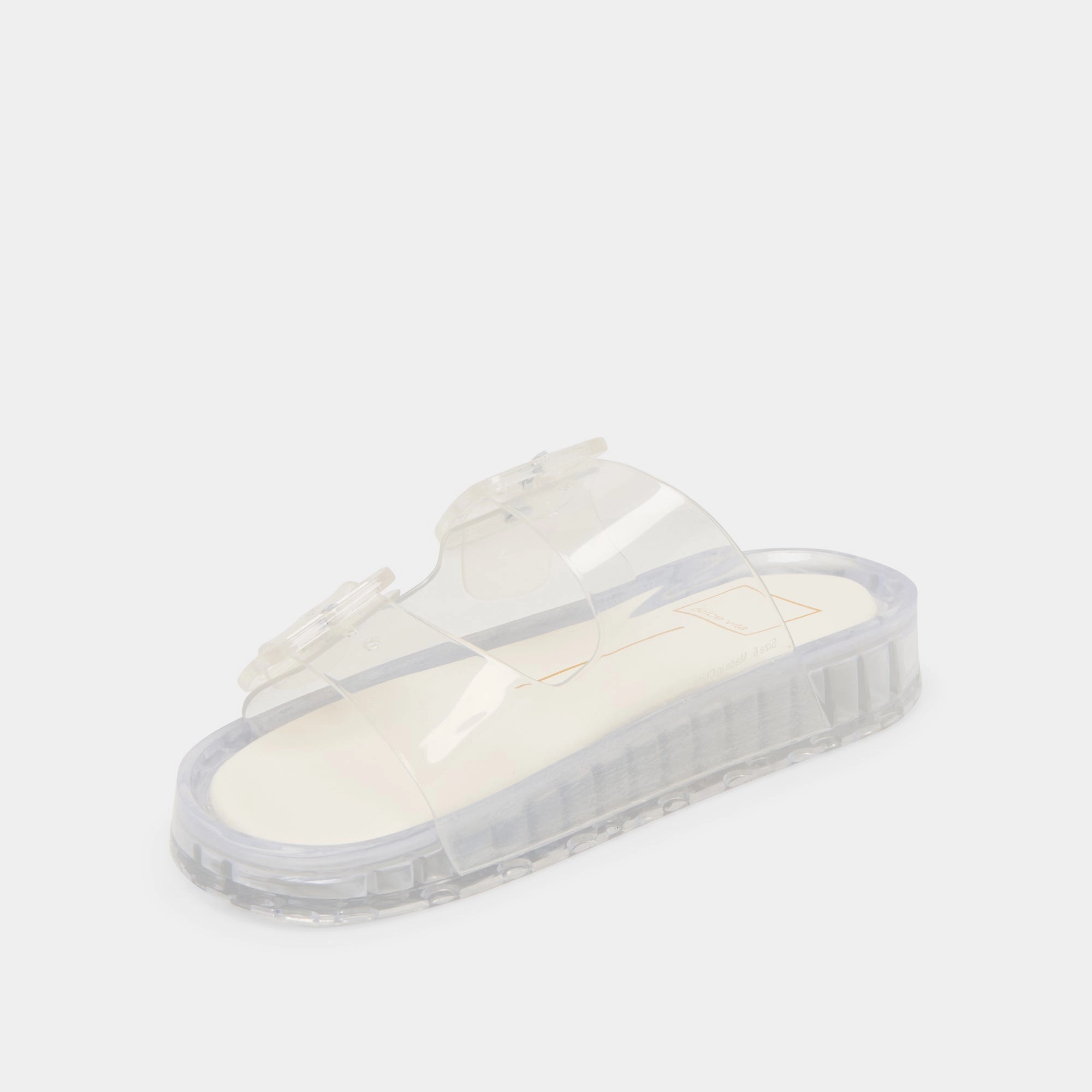 Adjustable Fastening dancers JULIO SANDALS CRYSTAL VINYL