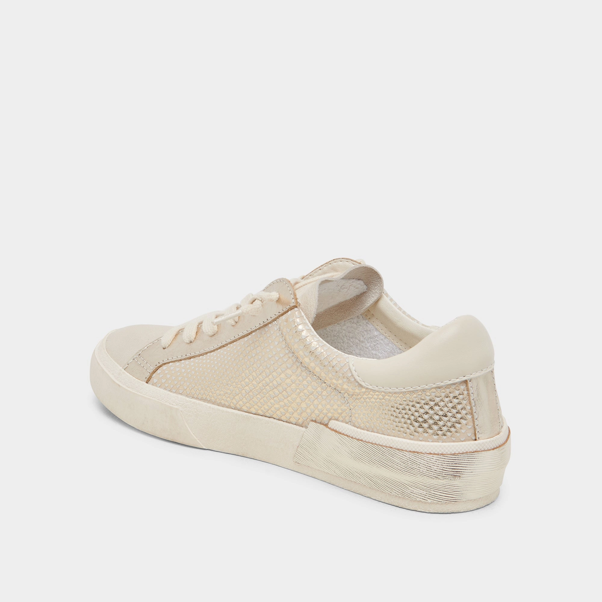 profitable Superior Look ZINA SNEAKERS CHAMPAGNE EMBOSSED LEATHER