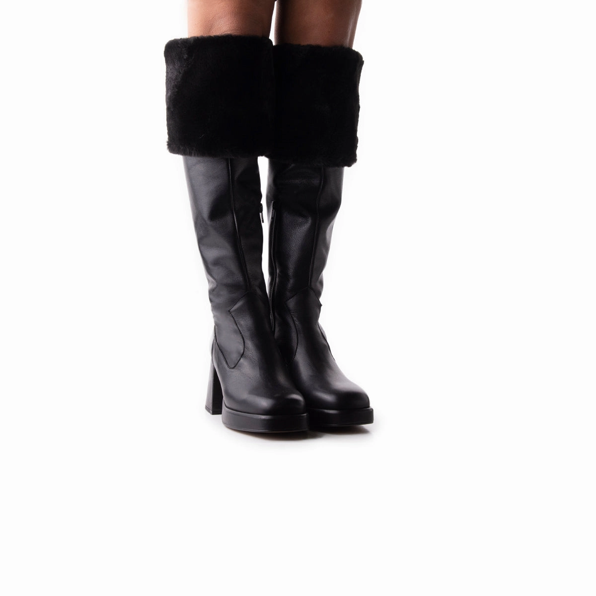 Nude Soft Jesse Black Leather