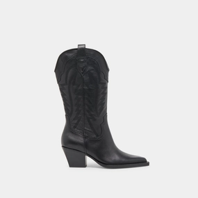 RYLAND WIDE CALF BOOTS BLACK LEATHER All-day Comfort