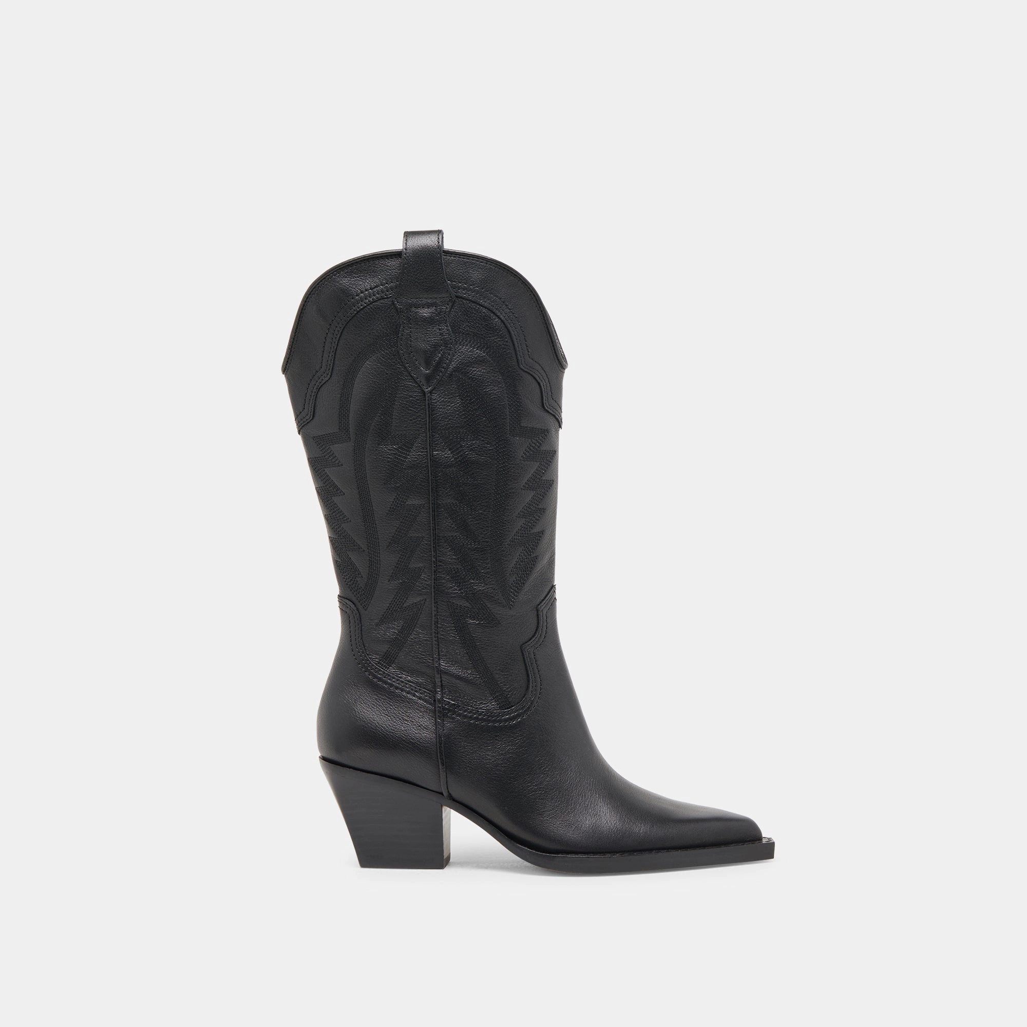 RYLAND WIDE CALF BOOTS BLACK LEATHER All-day Comfort
