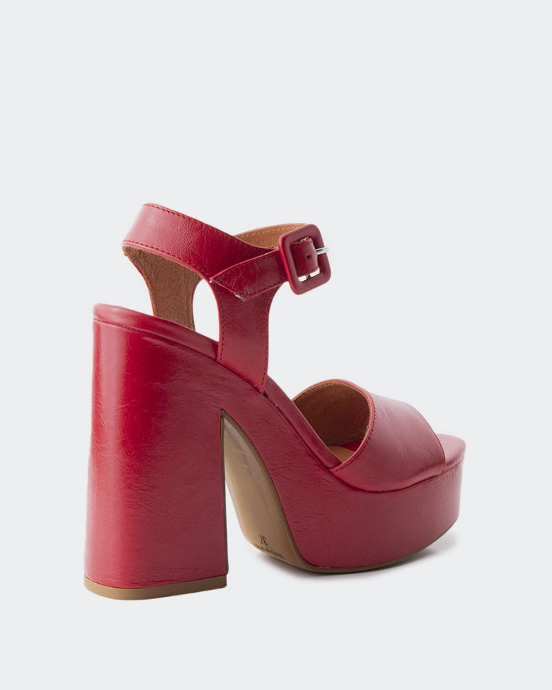 Stafilos Red Leather Casual Footwear