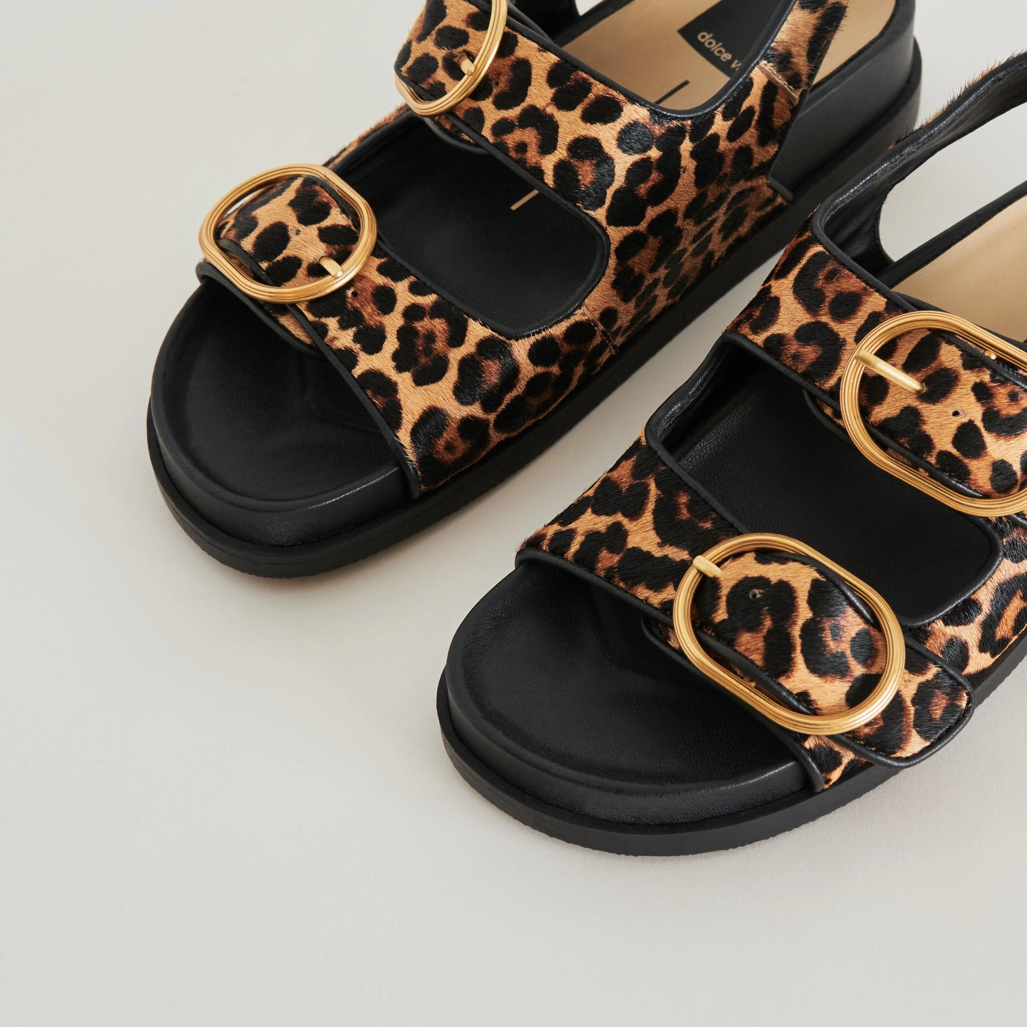 STARLA SANDALS LEOPARD BLACK CALF HAIR Wrinkle-Resistant