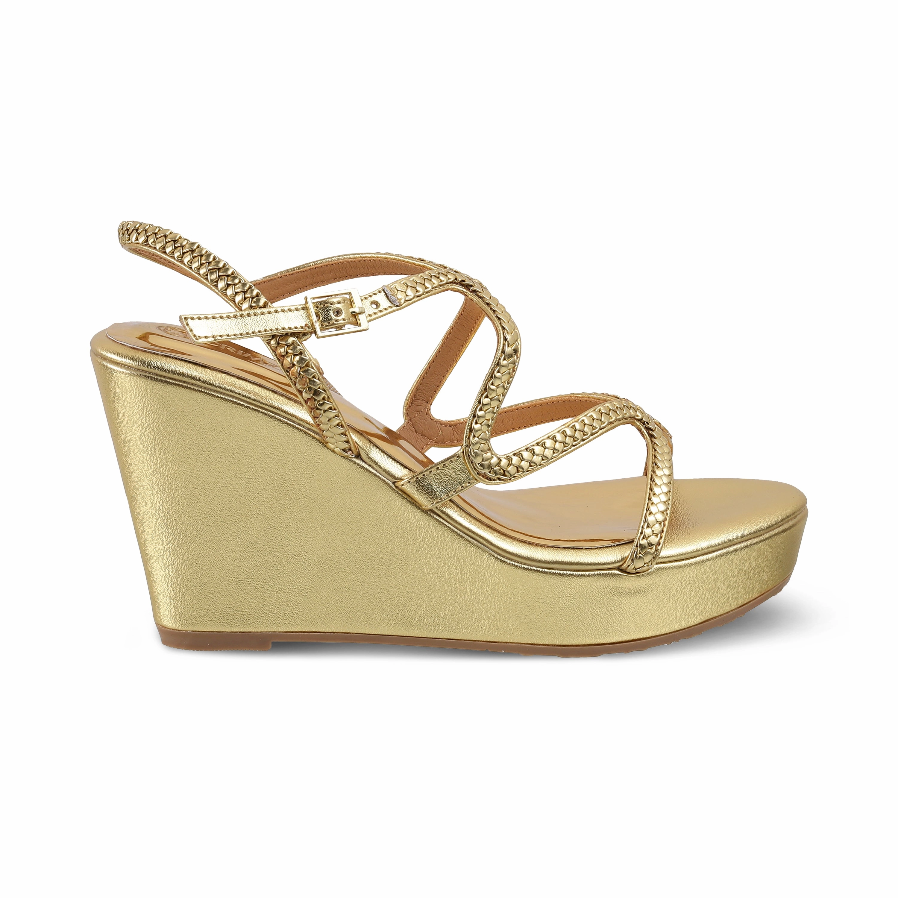 Shore Play ALICIA- GOLD WEDGES