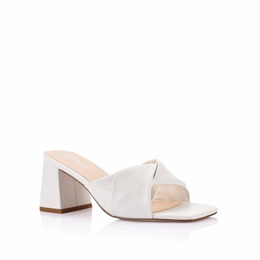 Comfy Footing Posture Focus Stella Block Heel Mules - Chalk Smooth