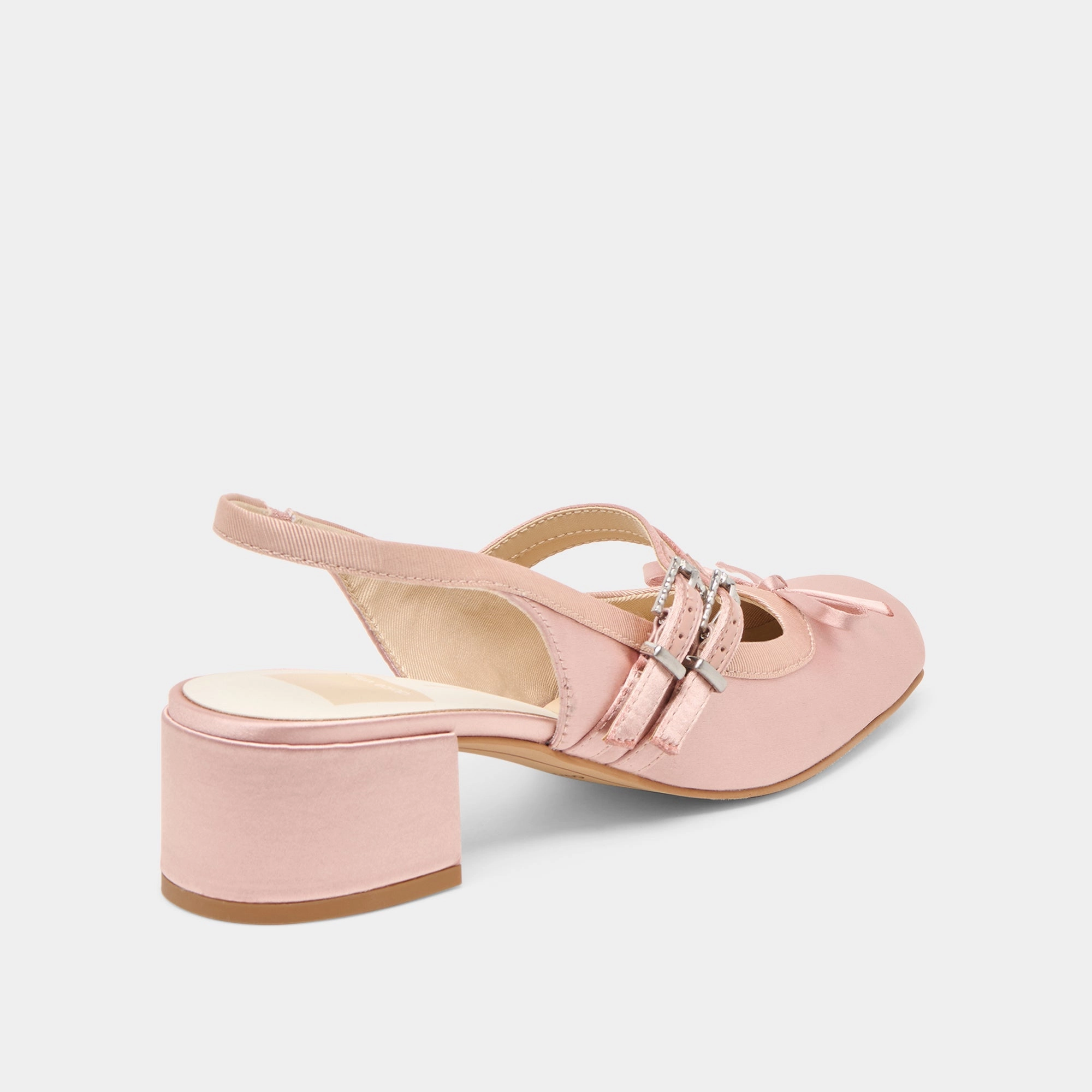 mid - top dancer - style LORIS HEELS BLUSH SATIN