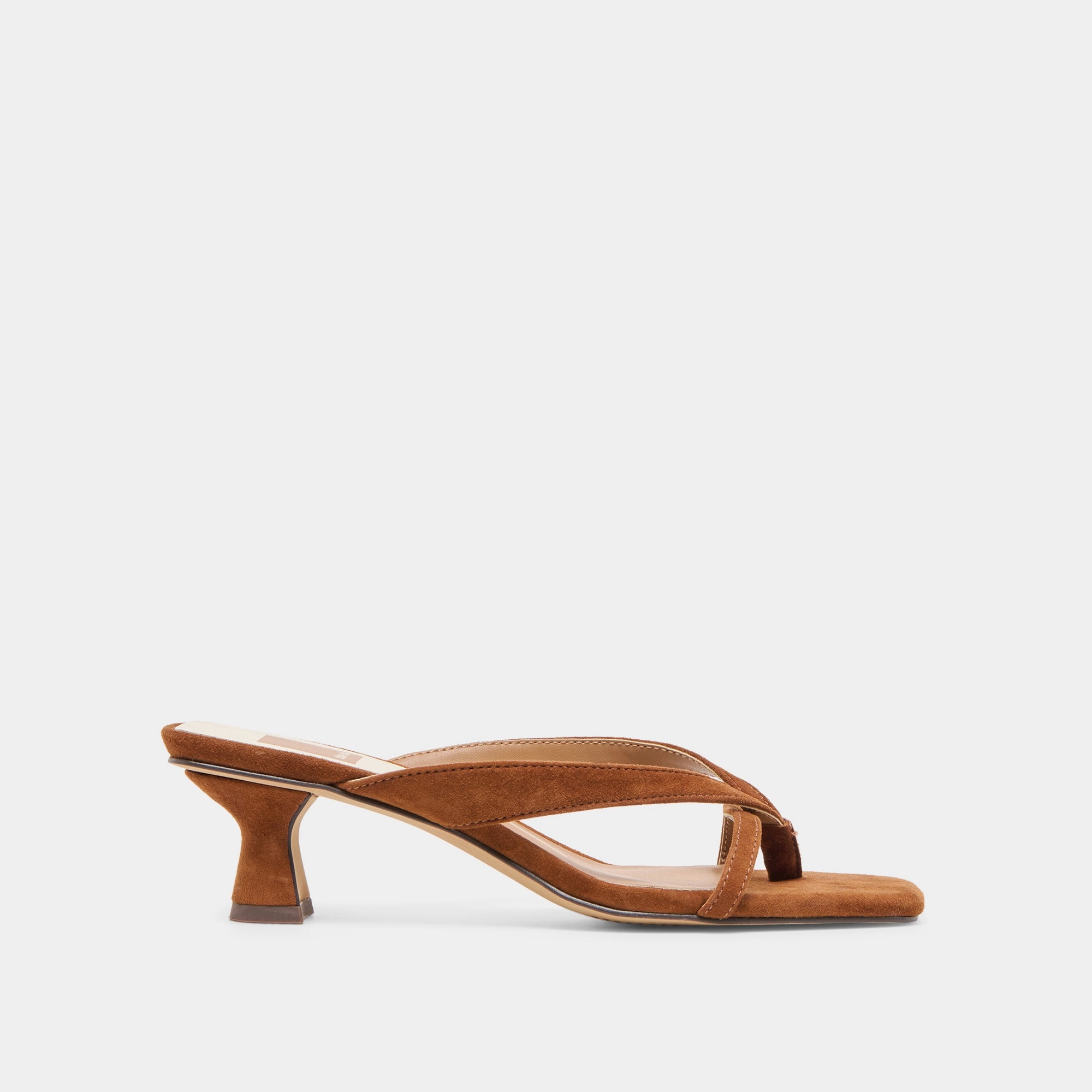 BREVEL HEELS DK BROWN SUEDE Chunky