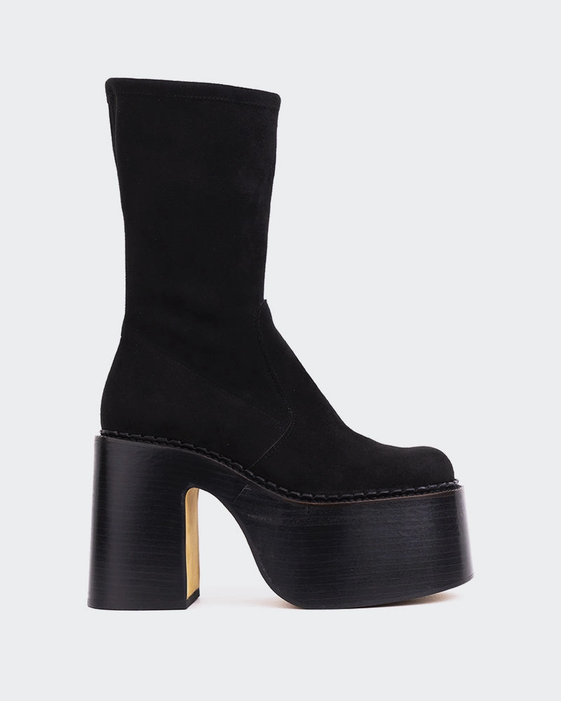 Motor Edge Strong Sole Remington Black Suede Stretch